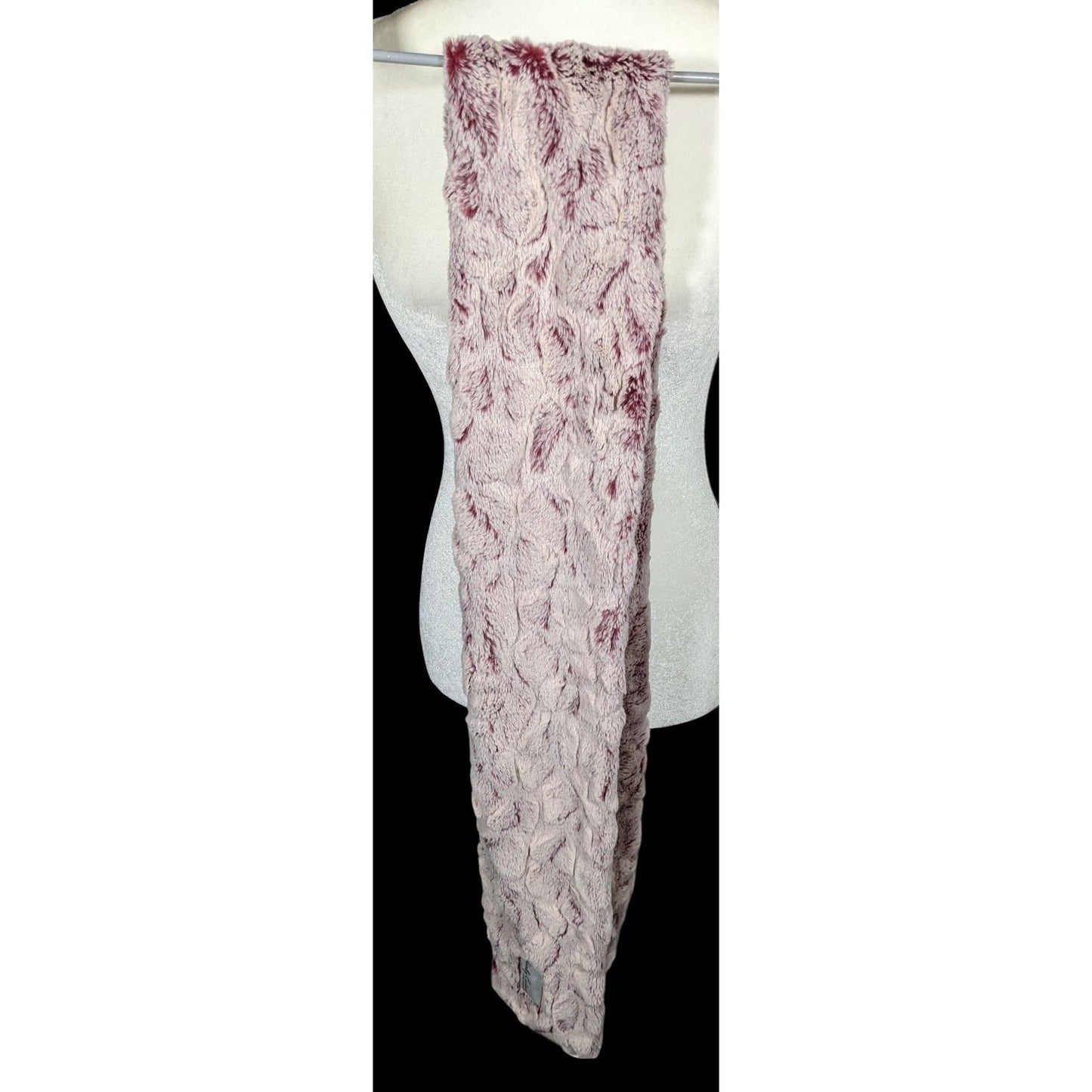 Minky Couture Pink Textured Plush  Scarf