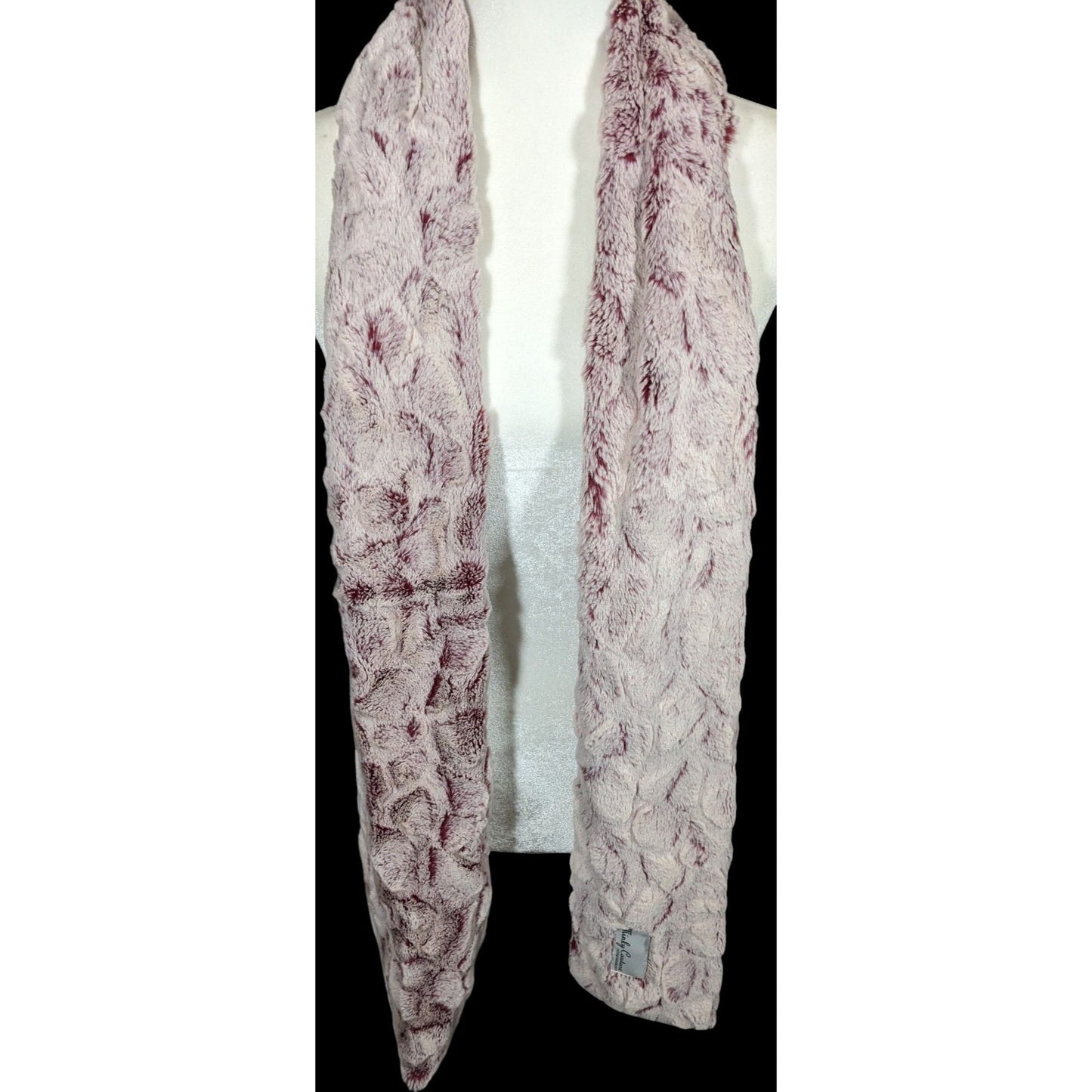 Minky Couture Pink Textured Plush  Scarf