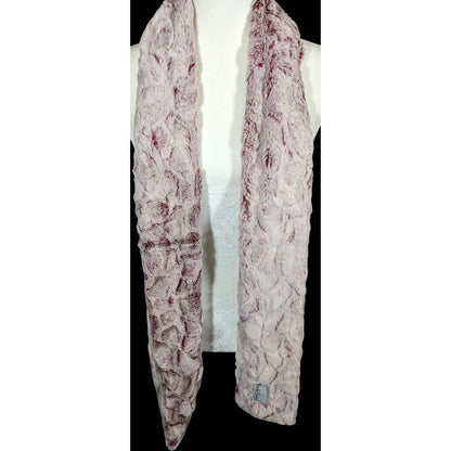 Minky Couture Pink Textured Plush  Scarf