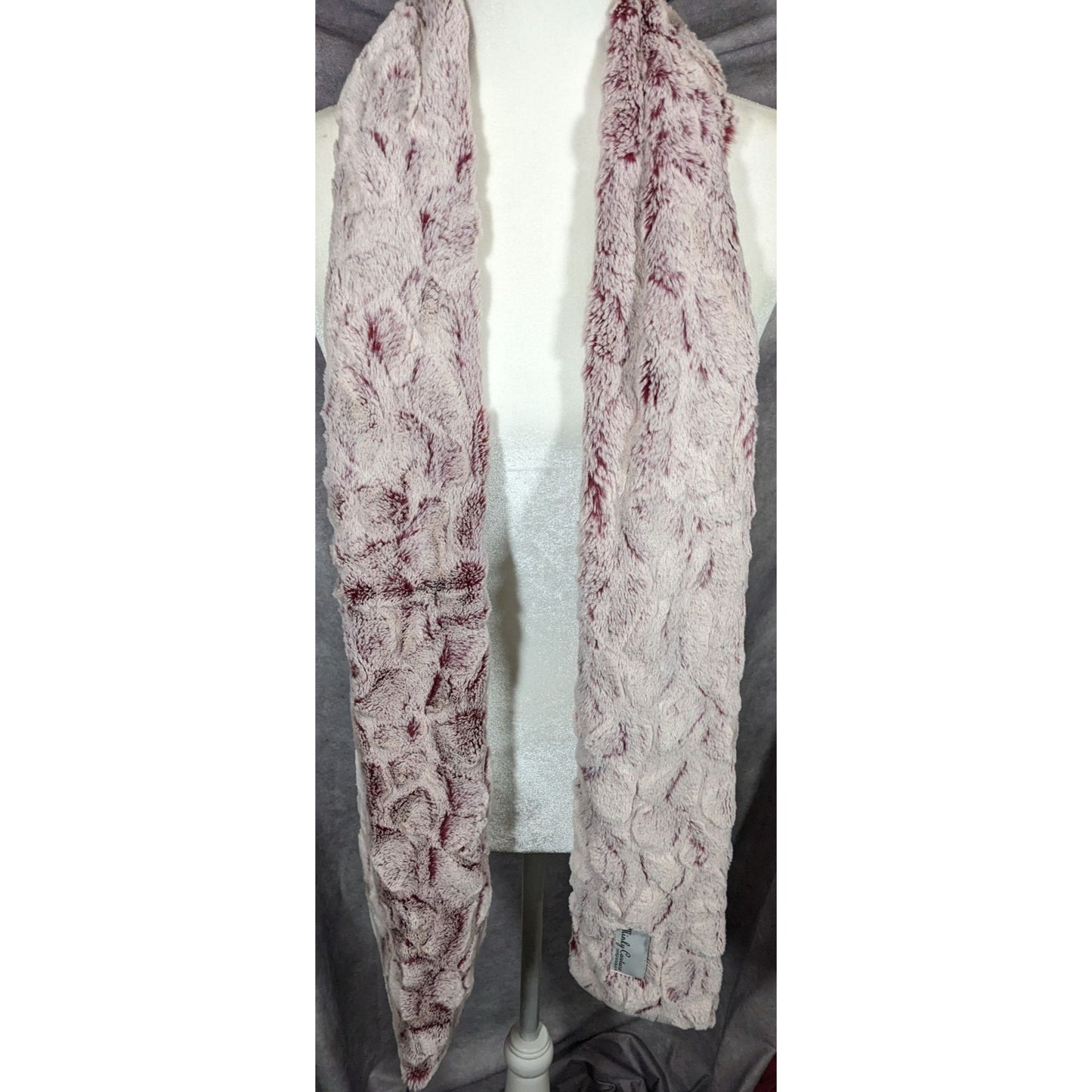 Minky Couture Pink Textured Plush  Scarf