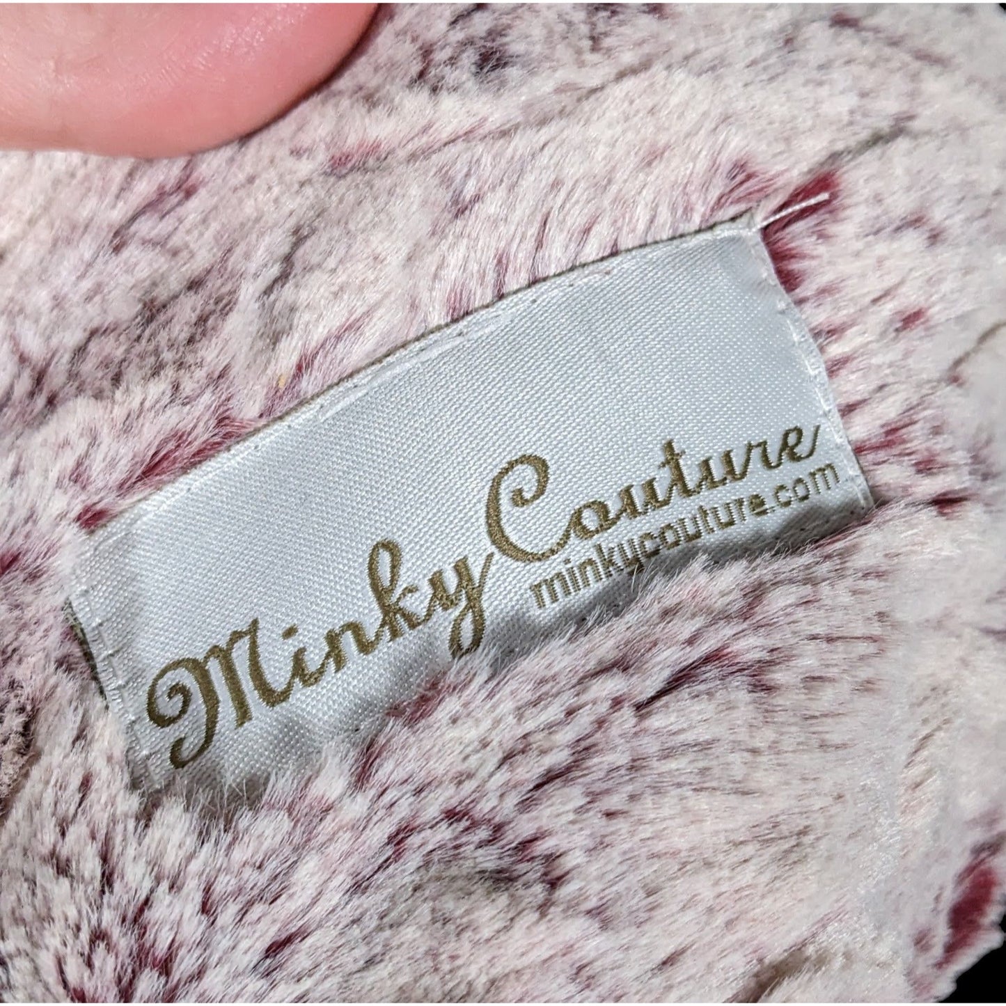 Minky Couture Pink Textured Plush  Scarf
