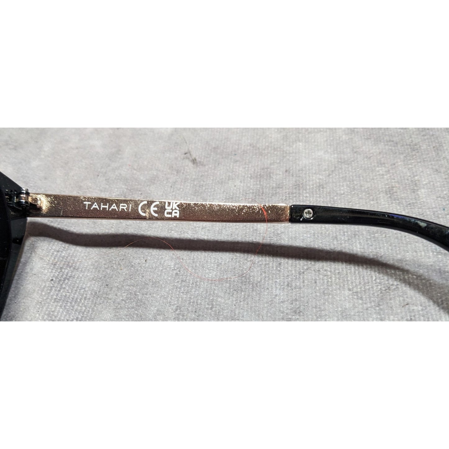 Tahari Gothic Oversized Black Sunglasses With Purple Lenses