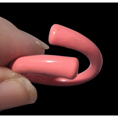 Pink Metal Enamel Swirl Adjustable Fashion Ring Size 7 1/4