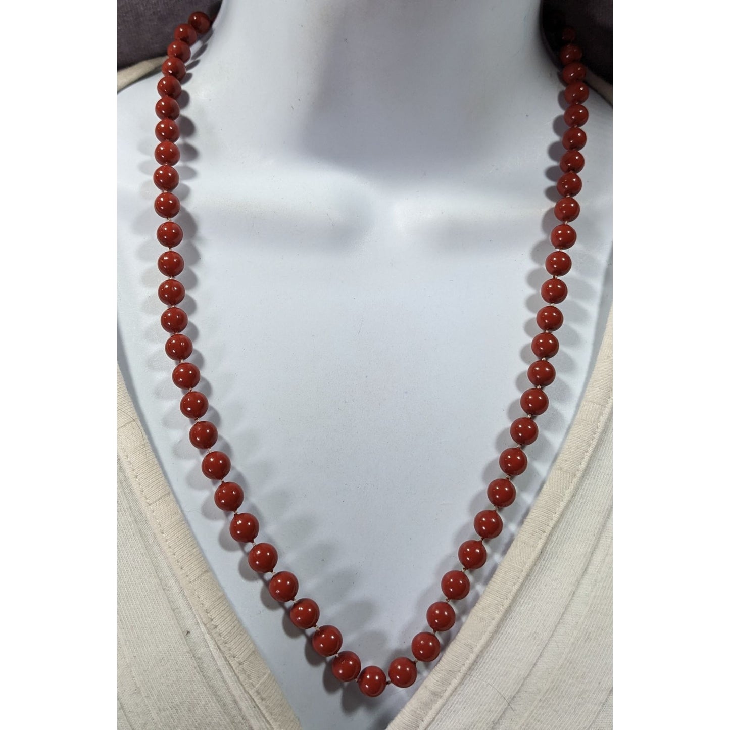 Casual Classic Brown Plastic Beaded Necklace