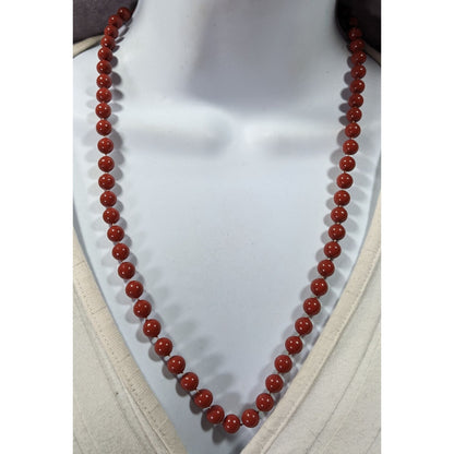 Casual Classic Brown Plastic Beaded Necklace