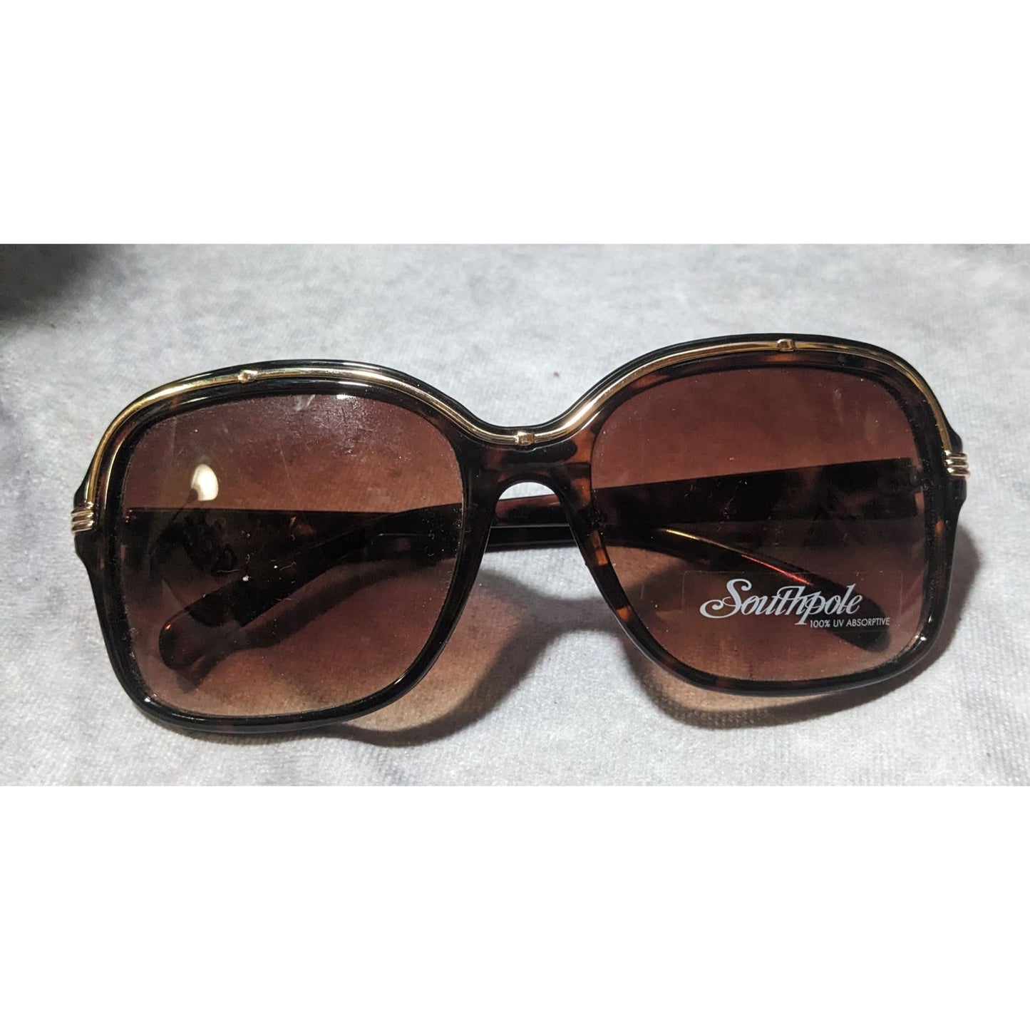 Southpole Tortoise Sunglasses With Gold Tone Accents