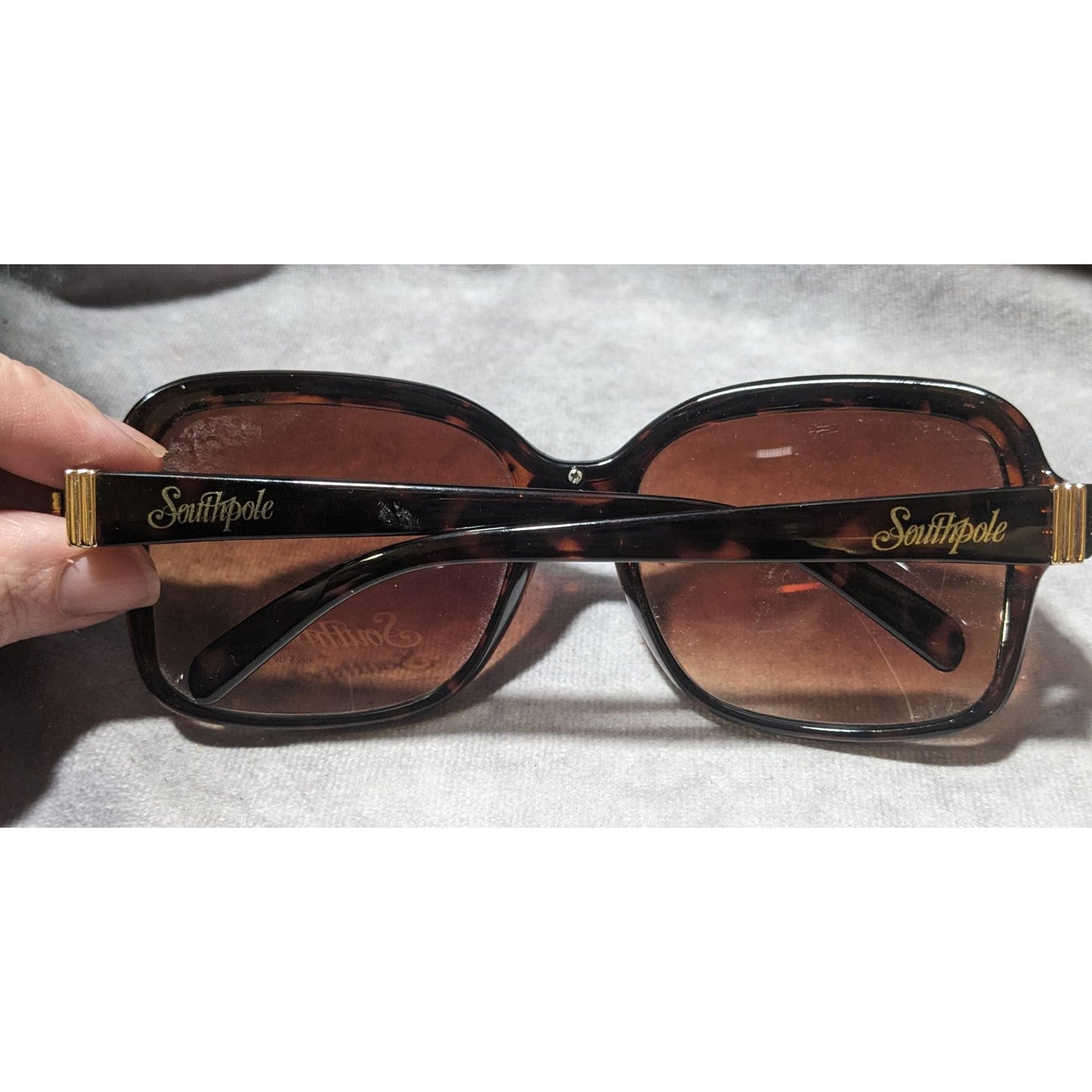 Southpole Tortoise Sunglasses With Gold Tone Accents