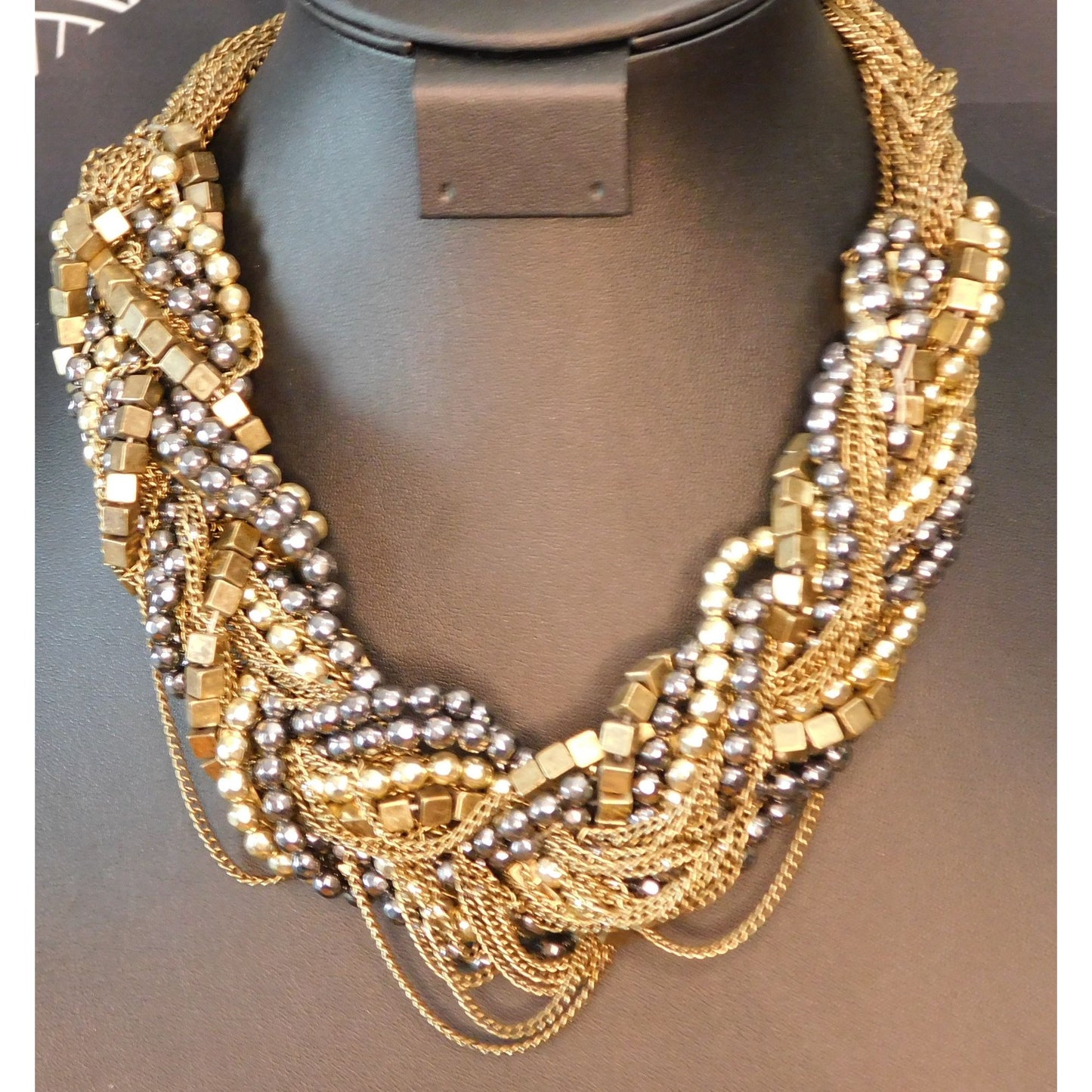 Trendy Y2K Bebe Beaded Braid Chain Necklace