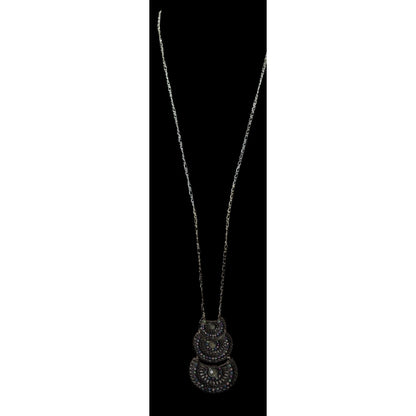 Bohemian Pastel Articulated Layered Medallion Pendant Necklace