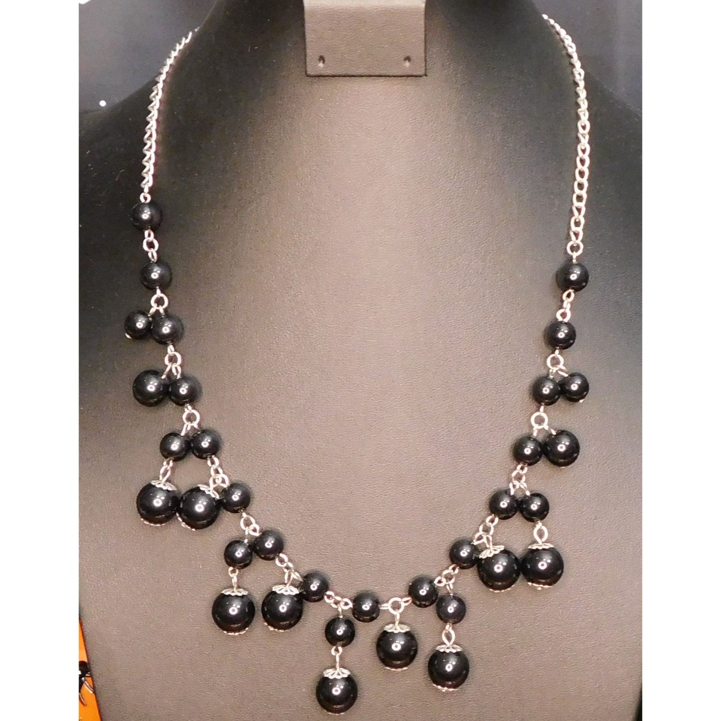 Gothic Y2K Style Black Bubble Necklace