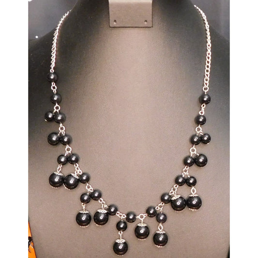 Gothic Y2K Style Black Bubble Necklace