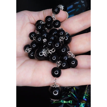 Gothic Y2K Style Black Bubble Necklace