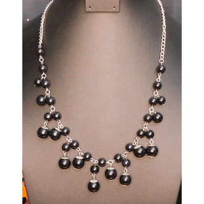 Gothic Y2K Style Black Bubble Necklace