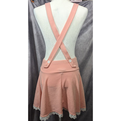 Midnight Hour Pink Sakura Lace Edge Suspender Skirt Size Small