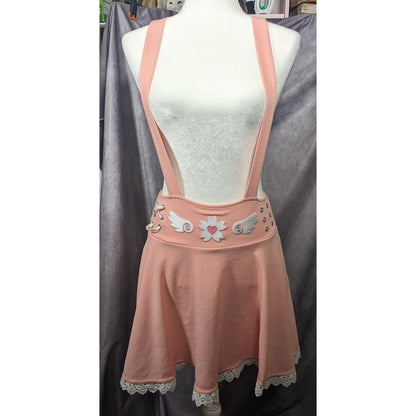 Midnight Hour Pink Sakura Lace Edge Suspender Skirt Size Small