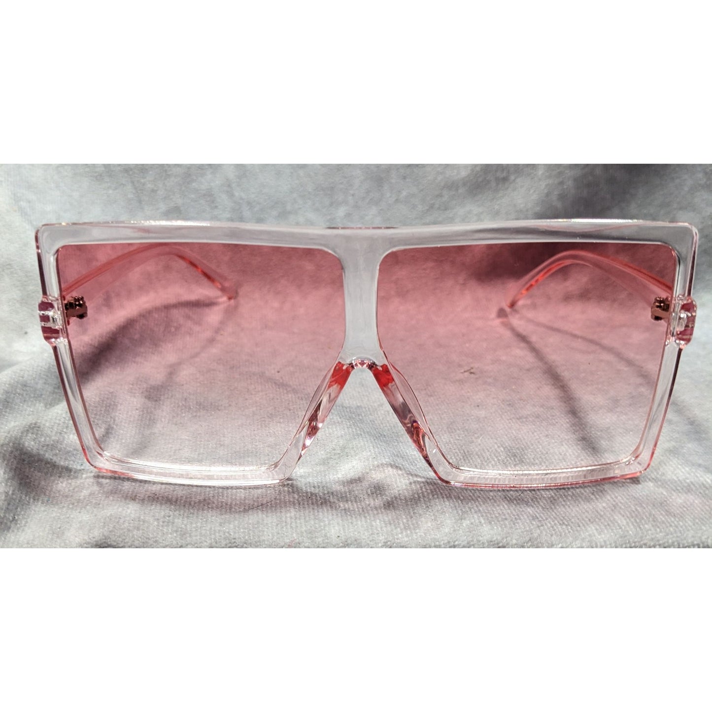 Olivia Danielle Collection Pink Oversized Translucent Sunglasses