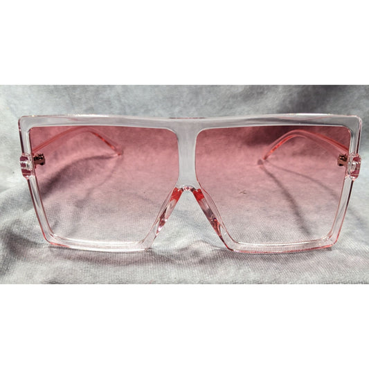 Olivia Danielle Collection Pink Oversized Translucent Sunglasses