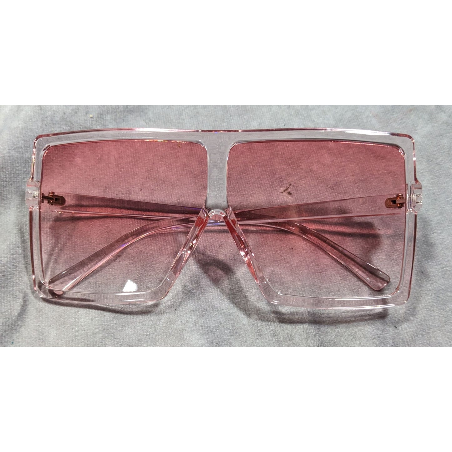 Olivia Danielle Collection Pink Oversized Translucent Sunglasses