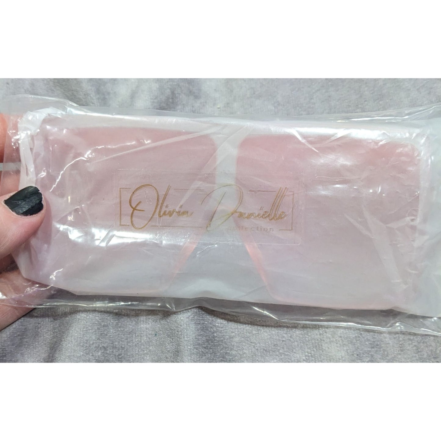Olivia Danielle Collection Pink Oversized Translucent Sunglasses