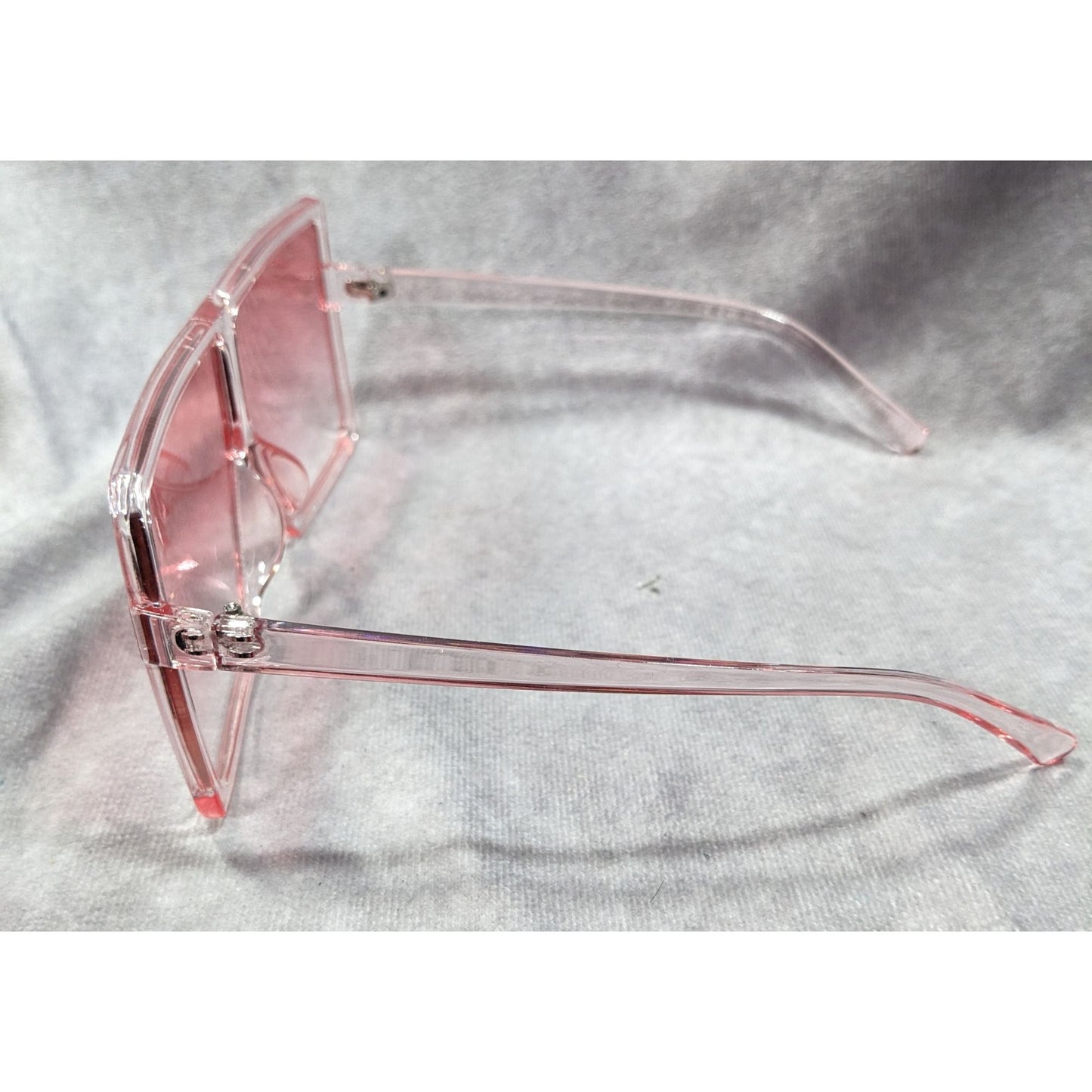 Olivia Danielle Collection Pink Oversized Translucent Sunglasses