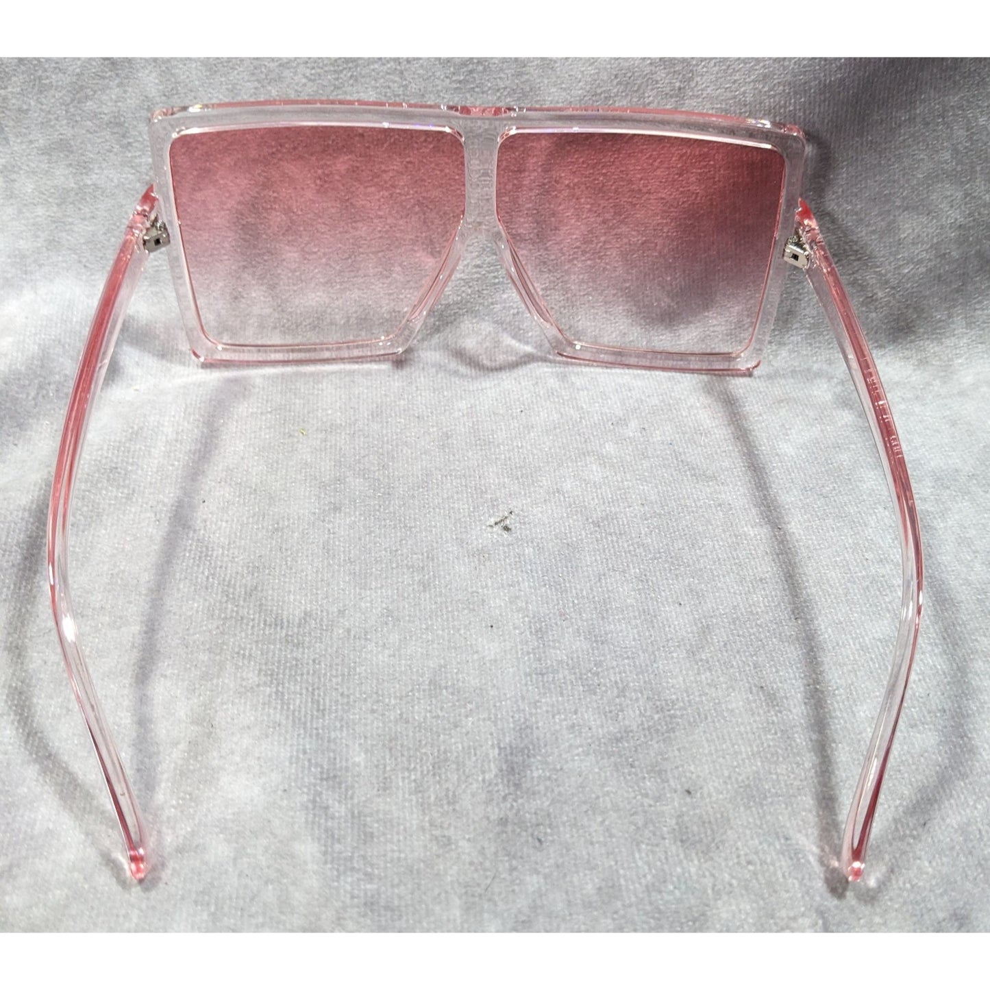 Olivia Danielle Collection Pink Oversized Translucent Sunglasses