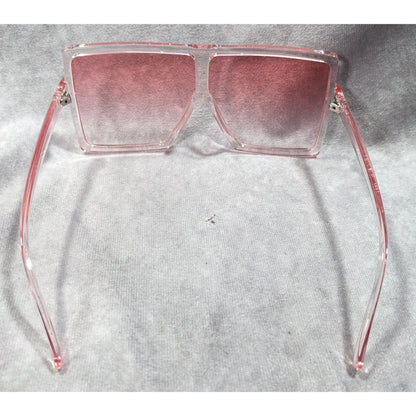 Olivia Danielle Collection Pink Oversized Translucent Sunglasses