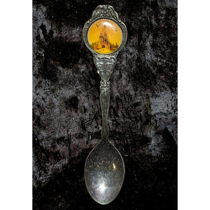 Vintage Souvenir Silver Plated EuroDisney Castle Spoon 4 1/2 Inch 1992