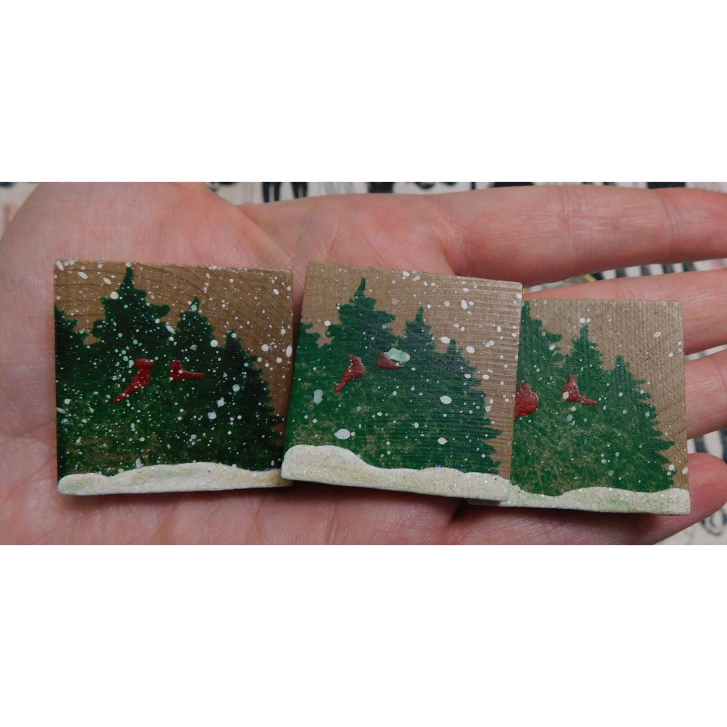 Vintage Handmade Holiday Brooches (Set of 3)