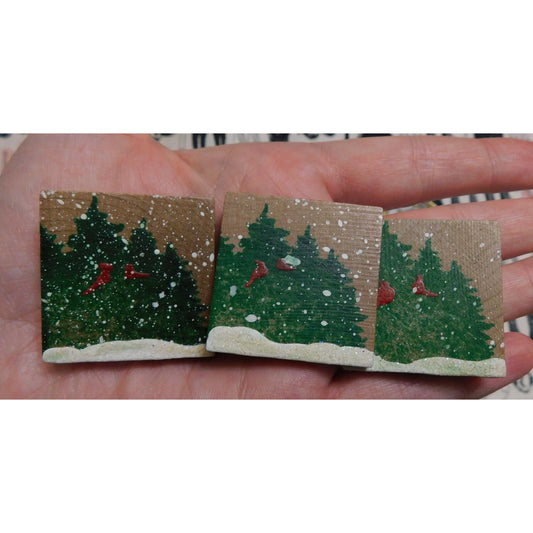Vintage Handmade Holiday Brooches (Set of 3)