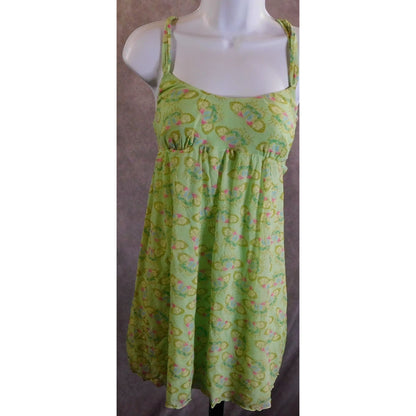 Y2K Cosabella Green Butterfly Babydoll Top