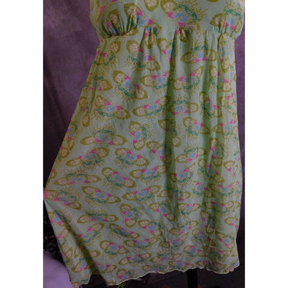 Y2K Cosabella Green Butterfly Babydoll Top