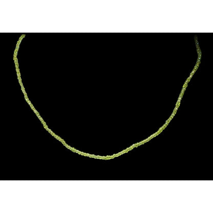 Summery Lime Green Glass Seed Beaded Necklace