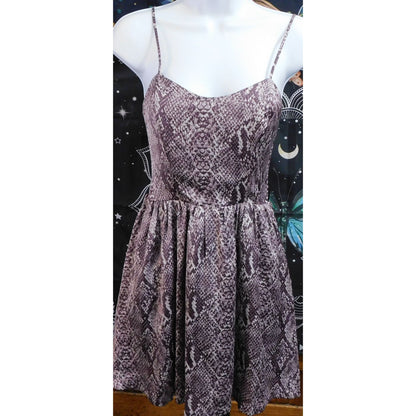 Vintage Material Girl Snake Print Party Dress