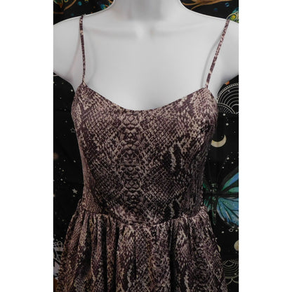 Vintage Material Girl Snake Print Party Dress