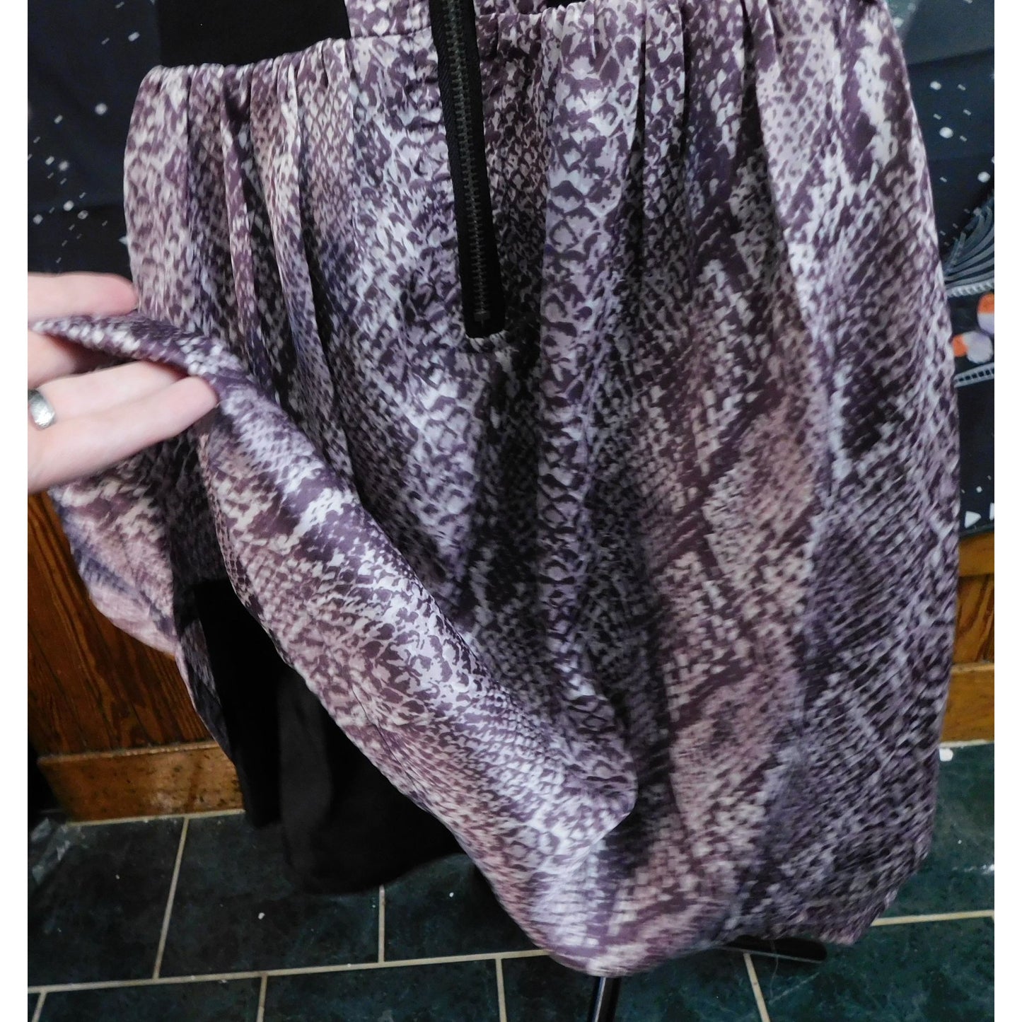 Vintage Material Girl Snake Print Party Dress