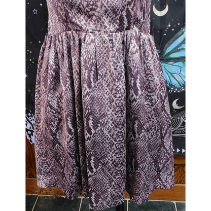 Vintage Material Girl Snake Print Party Dress