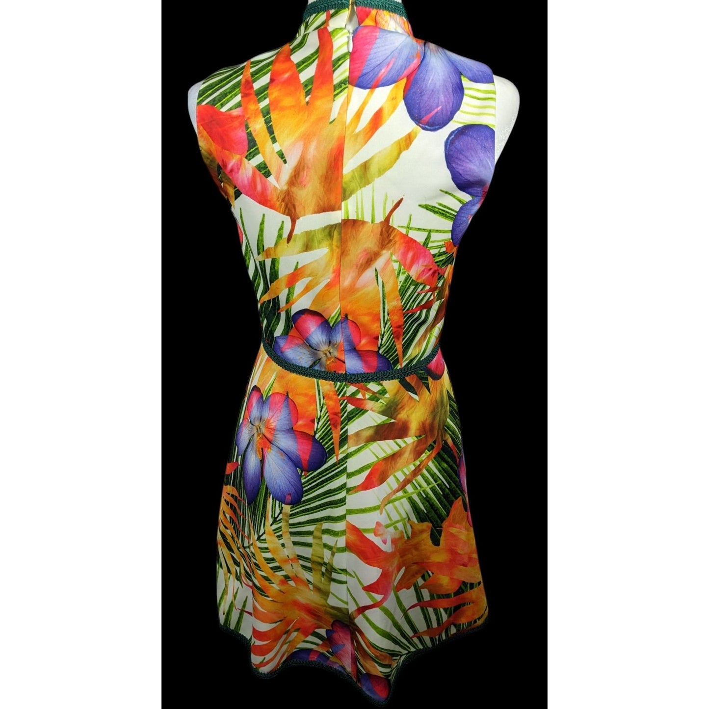 Raul Penaranda Tropical Neo Print Stretch Italian Scuba Mini Dress Size XS