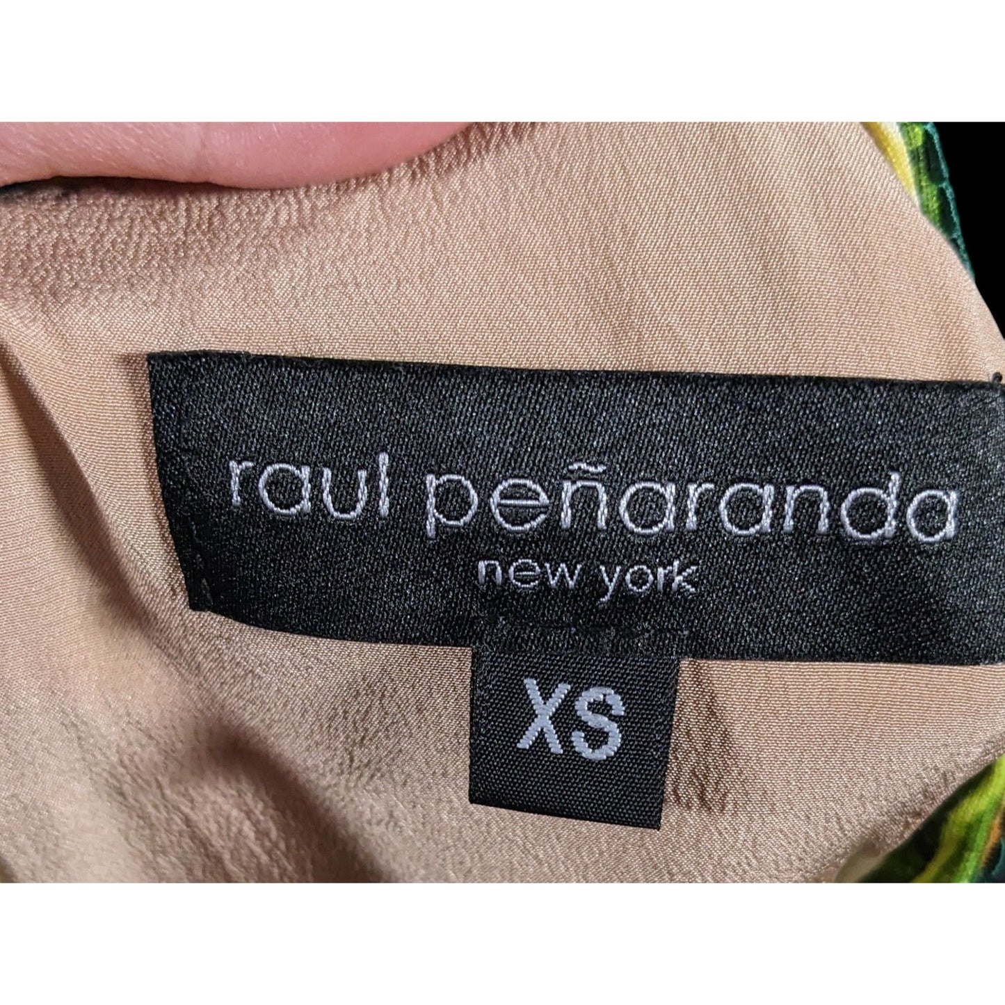 Raul Penaranda Tropical Neo Print Stretch Italian Scuba Mini Dress Size XS