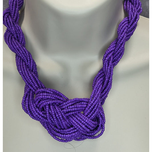 Glam Maximalist Purple Paparazzi A Standing Ovation Beaded Necklace