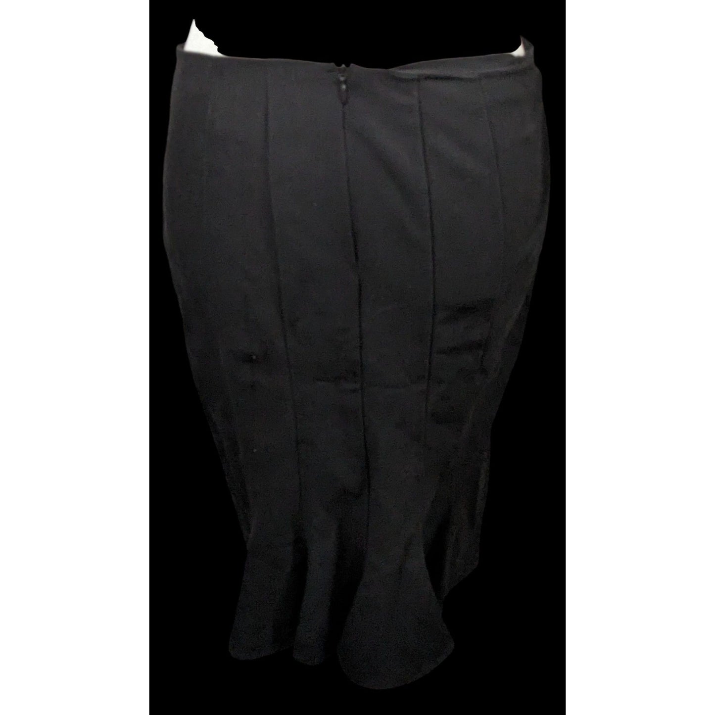 Corporate Goth Sailor Button Ruffle Pencil Skirt by BWear