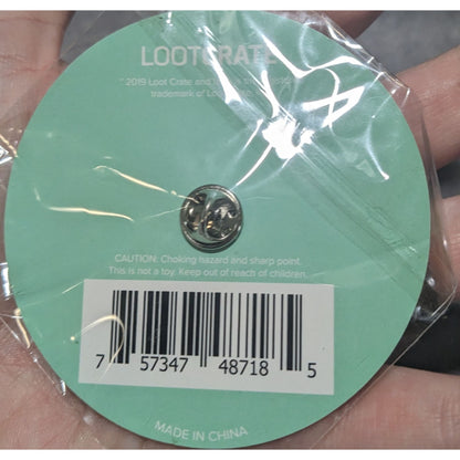 Geekcore Spacecore Loot Crate Moon Rocket Enamel Loot Pin