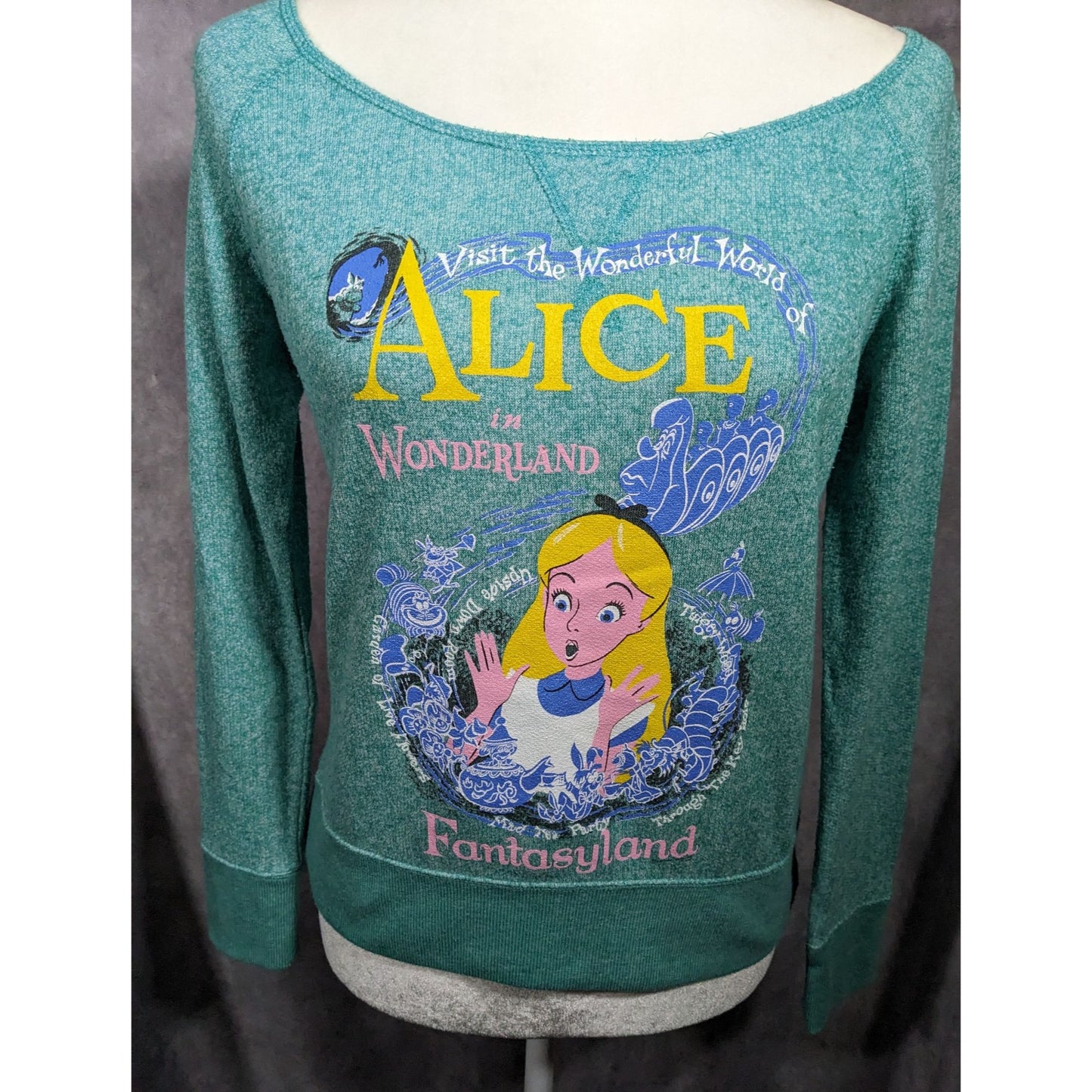 Disney Cast Exclusive Collection Blue Alice In Wonderland Top Size XS