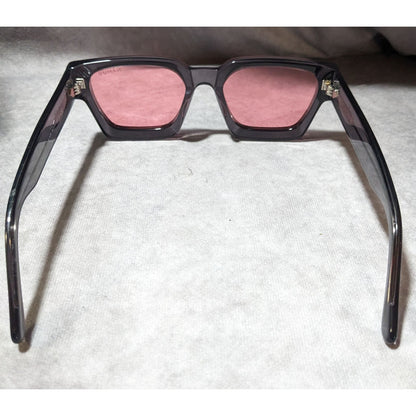 Namur Black And Pink Chunky Translucent Sunglasses