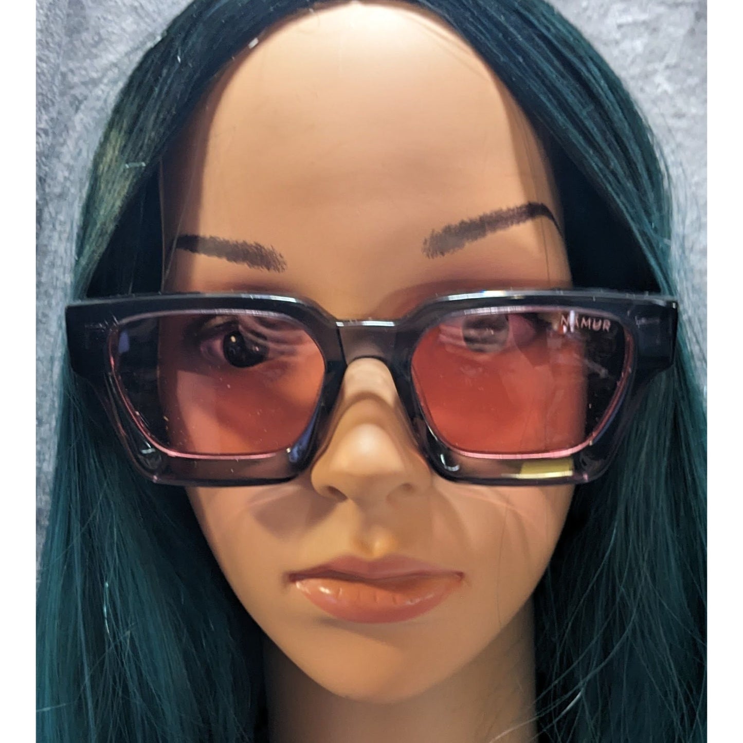 Namur Black And Pink Chunky Translucent Sunglasses