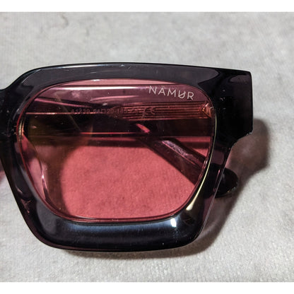 Namur Black And Pink Chunky Translucent Sunglasses