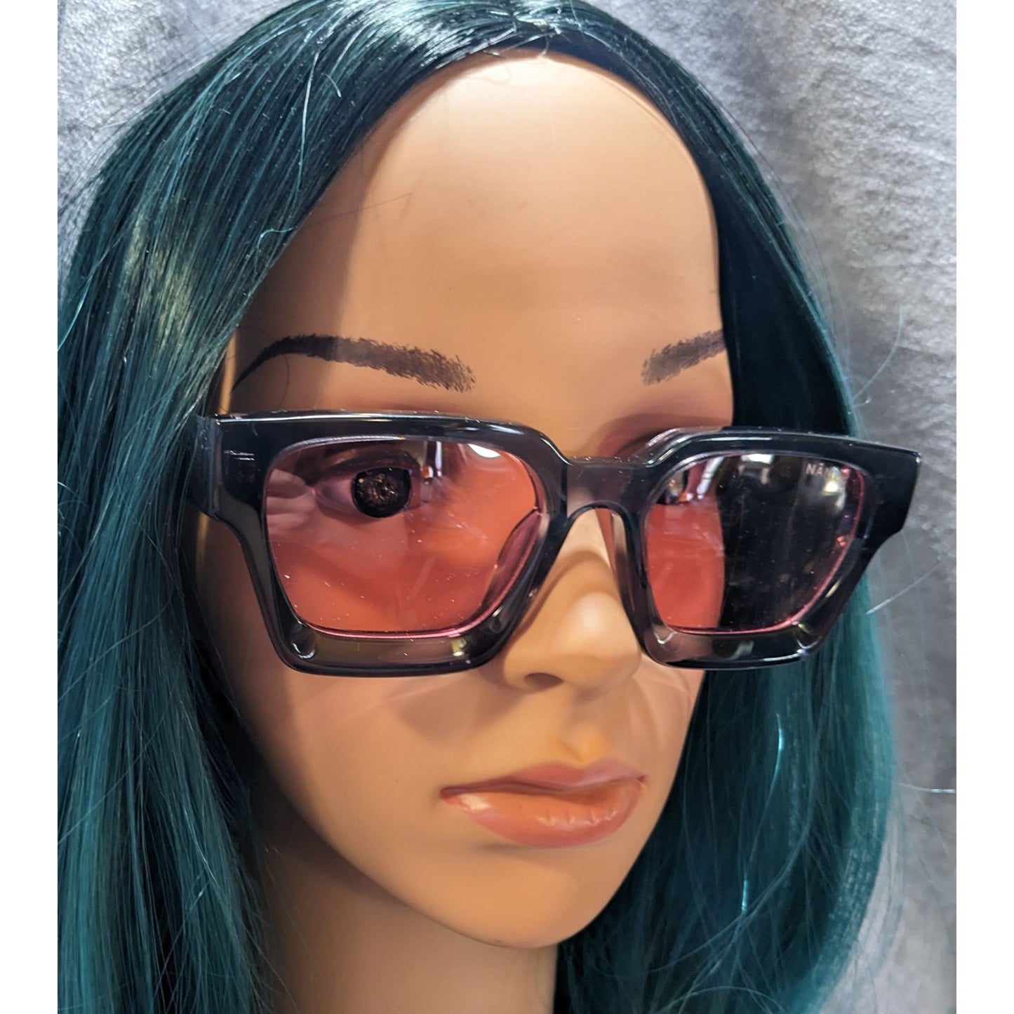 Namur Black And Pink Chunky Translucent Sunglasses