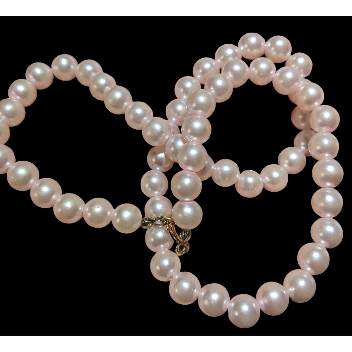 Coquette Pastel Pink Faux Pearl Necklace