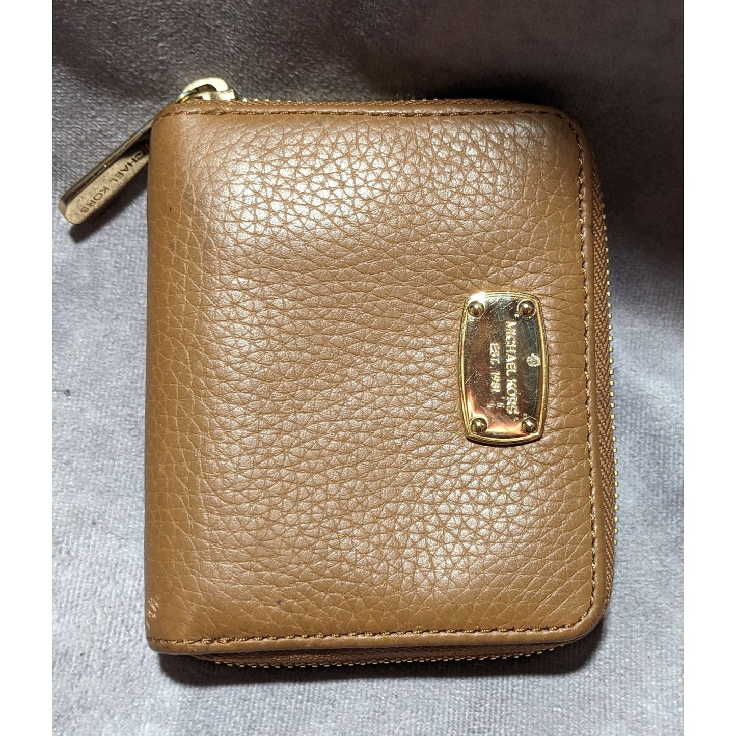 Michael Kors Brown Pebbled Leather Wallet