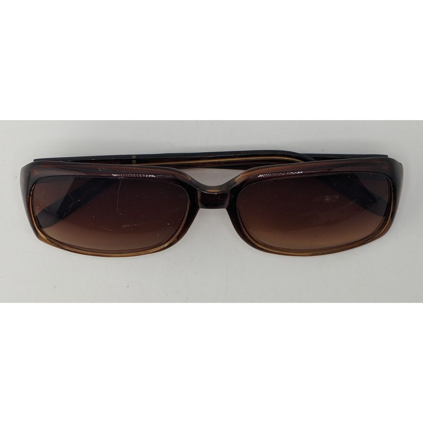 Nine West Womens Brown Gradient Rectangle Sunglasses 57mm Lenses With Minor Wear And Damaged Hinge