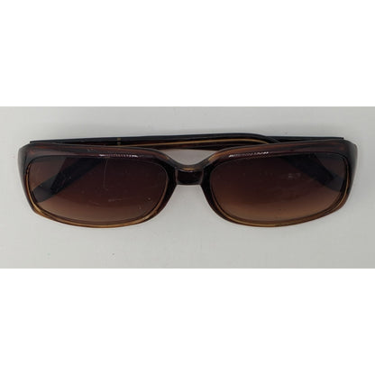 Nine West Womens Brown Gradient Rectangle Sunglasses 57mm Lenses With Minor Wear And Damaged Hinge